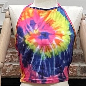 Tie dyed halter crop top / XS / NWOT